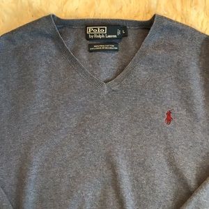 Polo v-neck sweater